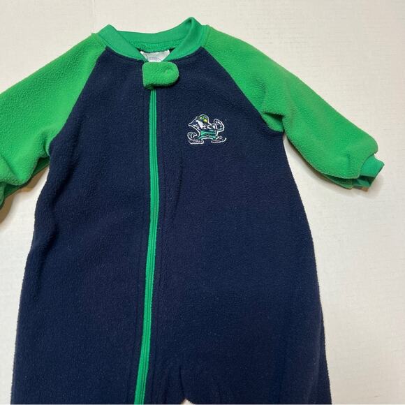 VTG Notre Dame Baby Fleece Zippy Footie - Picture 4 of 4